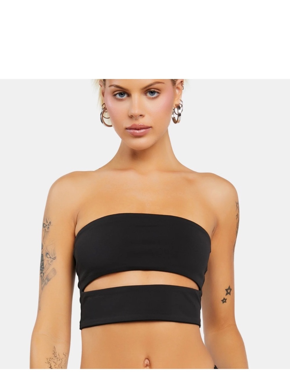 Edikted Top Black Strapless Cutout Tube Top Size XS